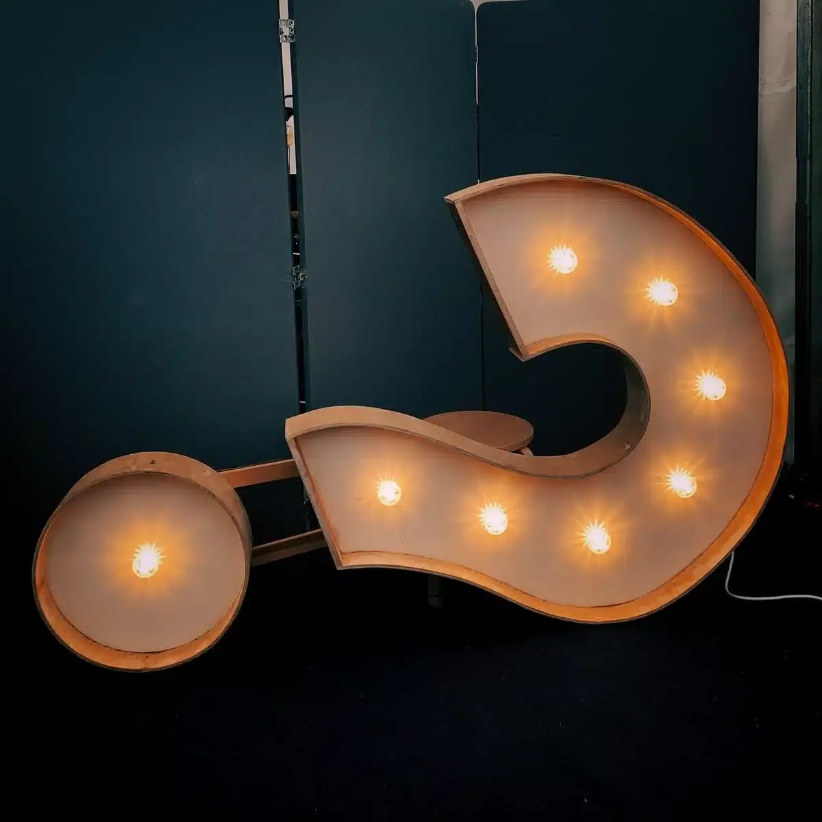 vraagteken licht bord