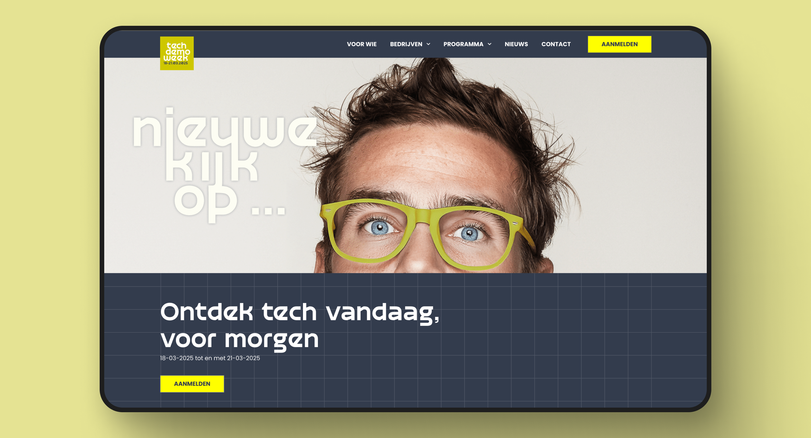 Schermafbeelding Website TechDemoweek